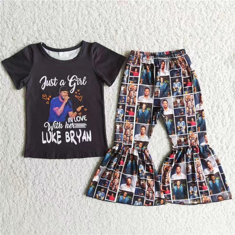 promotion D2-18 Western singer  short sleeve girl outfit RTS