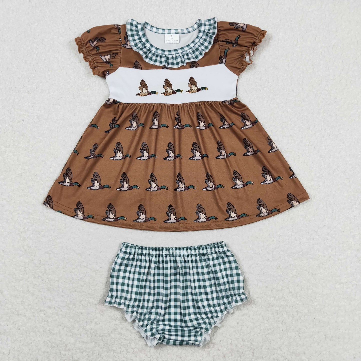 GBO0319 embroidery duck shorts summer girl bummies outfit 202405 RTS sibling