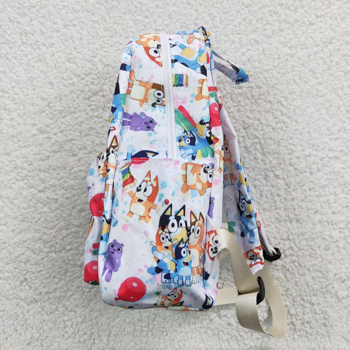 BA0054 cartoon blue dog backpack bag 20230503  10*13.9*4 inches