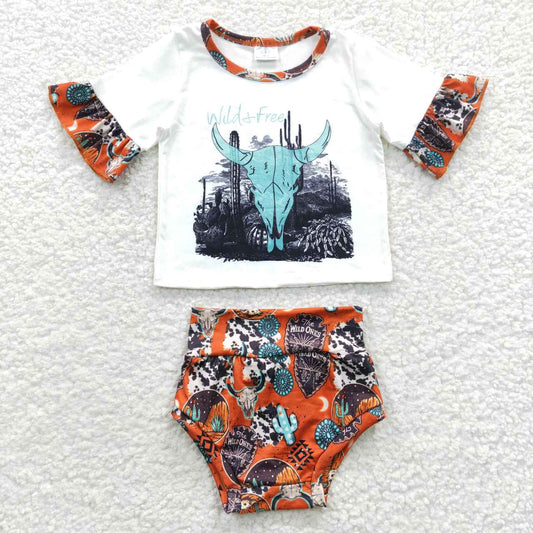 GBO0129 RTS wild free western turquoise cow girl bummies outfit 20230429