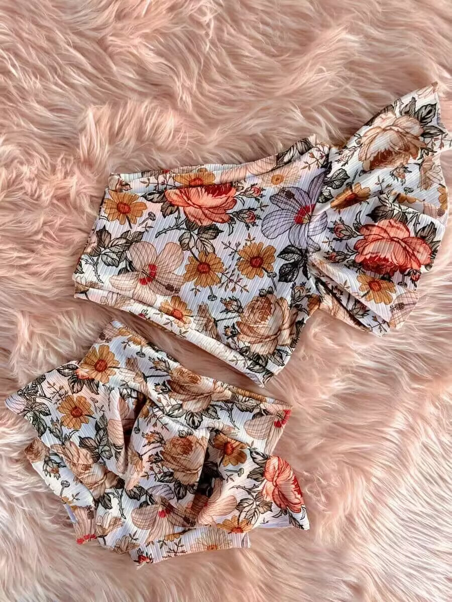 GBO0157 western flower summer girl bummie outfits preorder 20230524 RTS