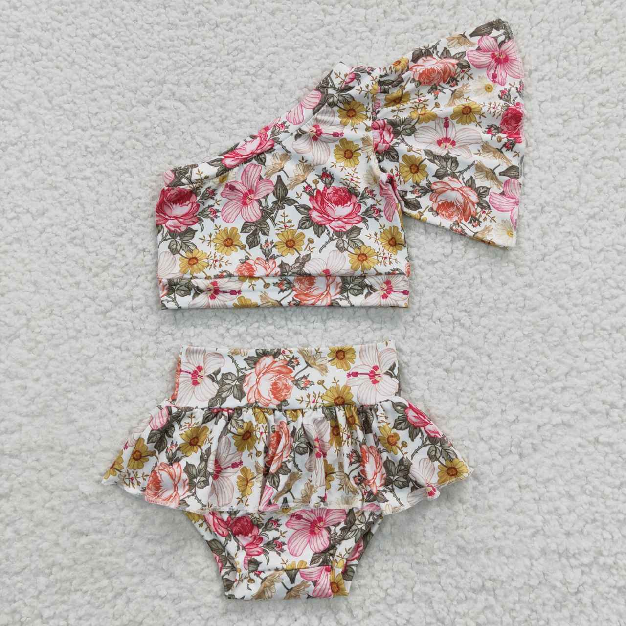 GBO0157 western flower summer girl bummie outfits preorder 20230524 RTS