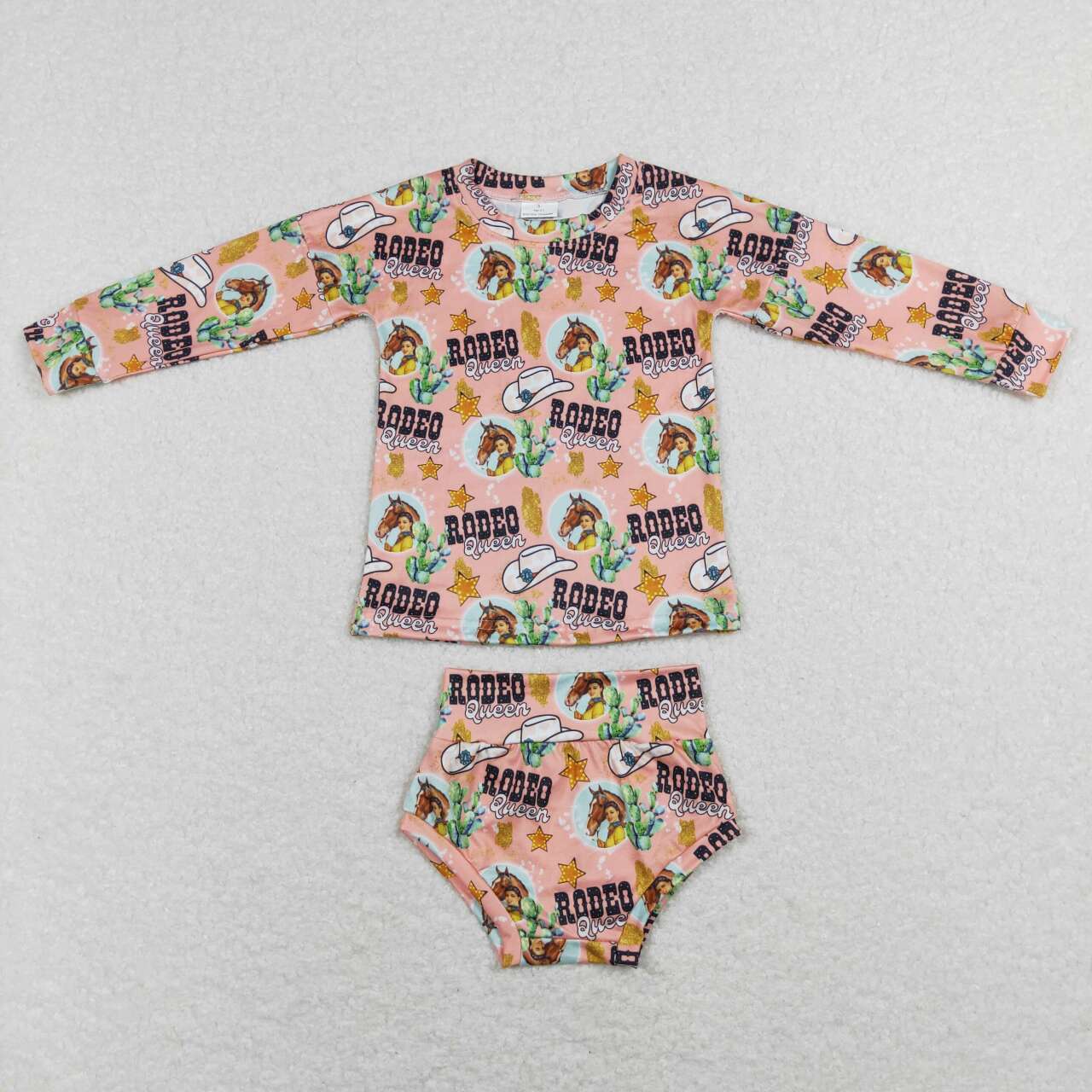 GBO0212 western Rodeo bummies boy outfit 202312 RTS