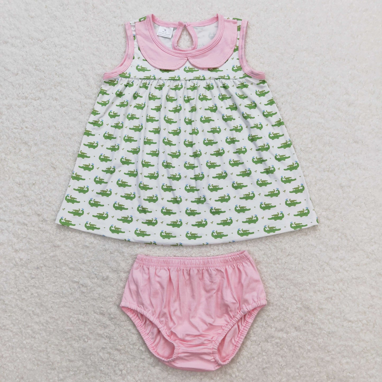 GBO0277 alligator bummies girl outfit 202404 RTS