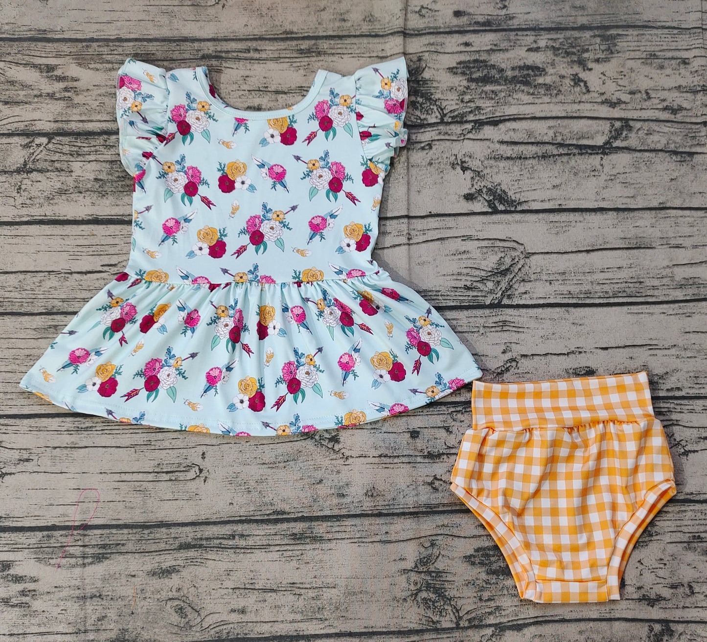 GBO0281 flowers shorts blummer girl outfit 202401