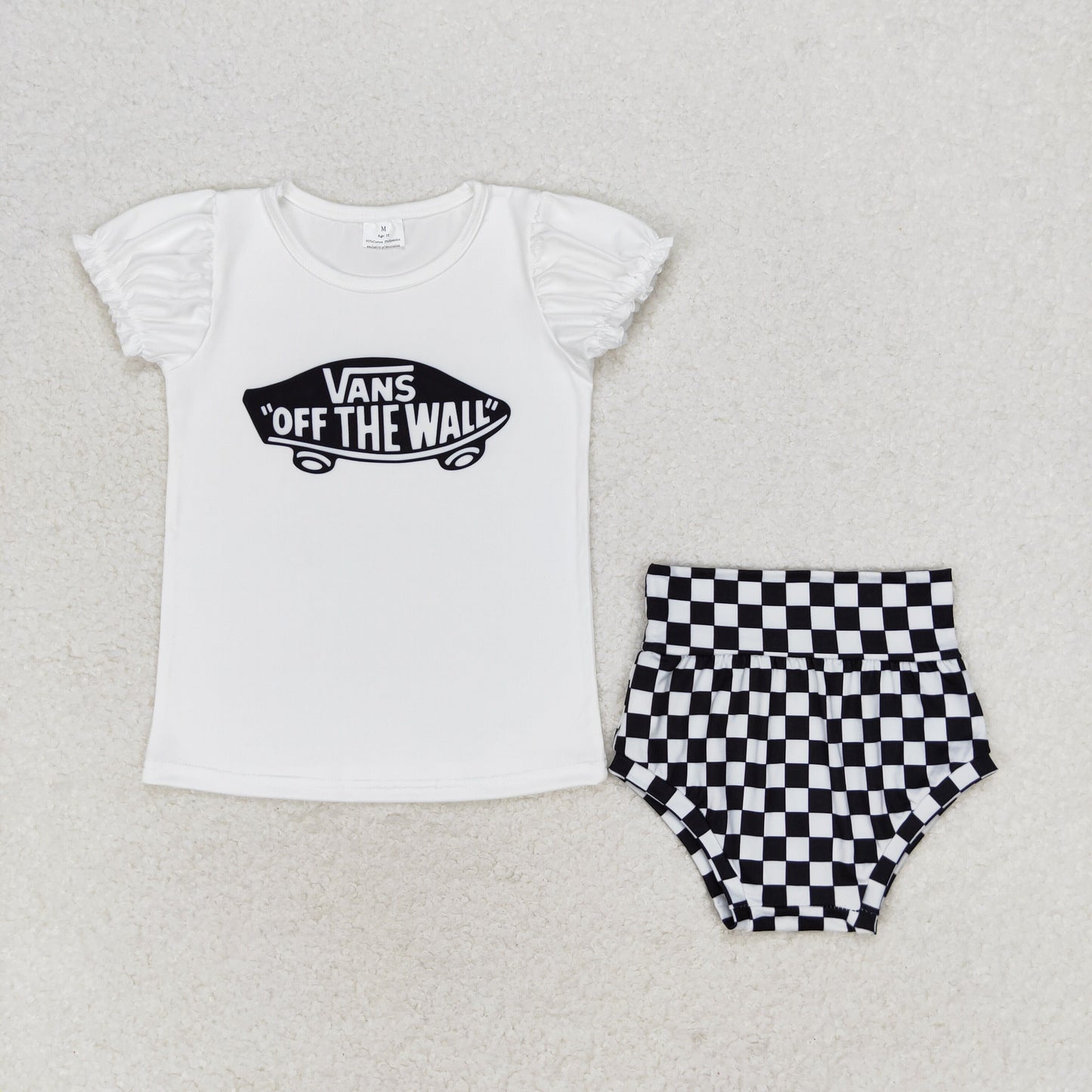 GBO0284 组合 checkerboard bummies shorts girl summer outfit 202405 RTS