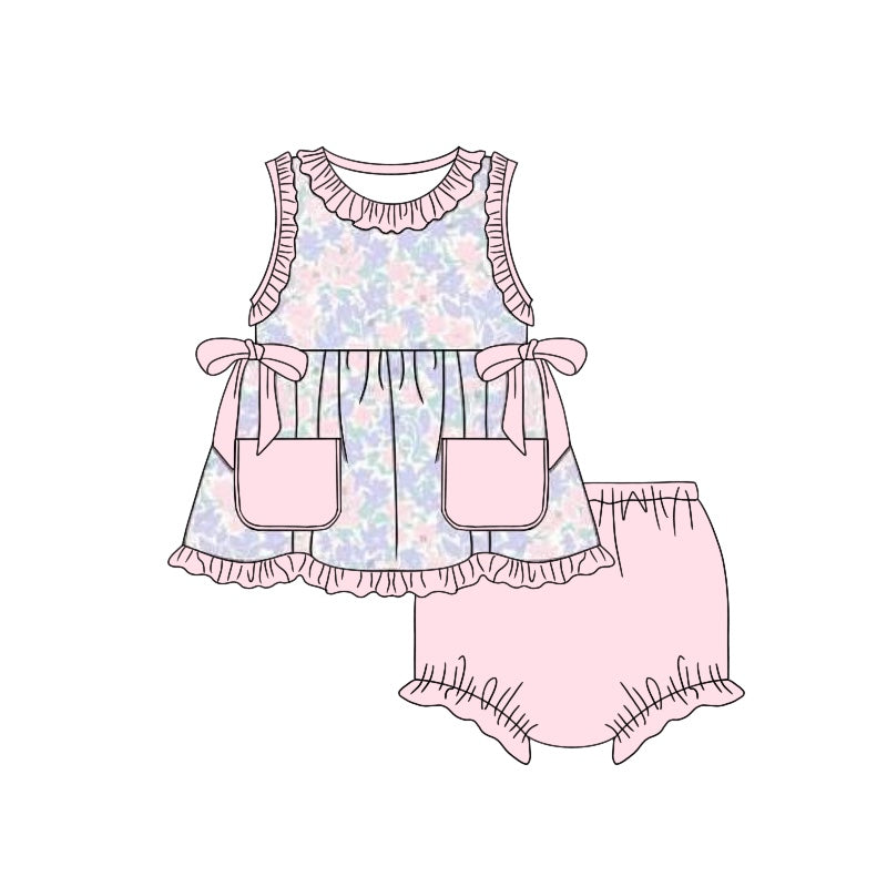 GBO0291 preorder flowers girl shorts girl bummies outfit 202402