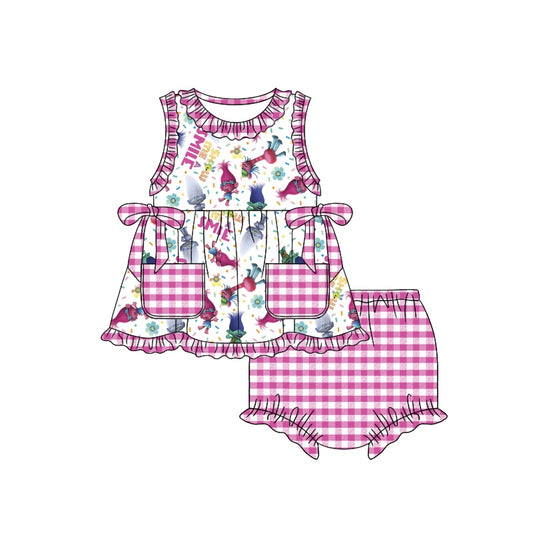 GBO0302 preorder purple cartoon shorts summer girl outfit 202402