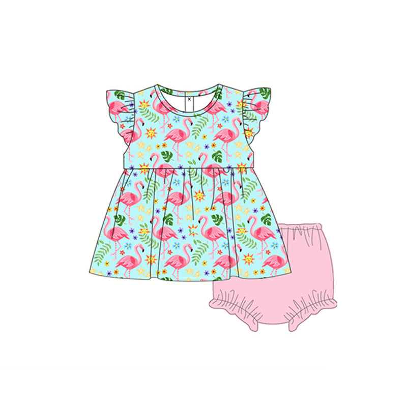 GBO0309 preorder flamingo shorts blummer girl outfit 202401