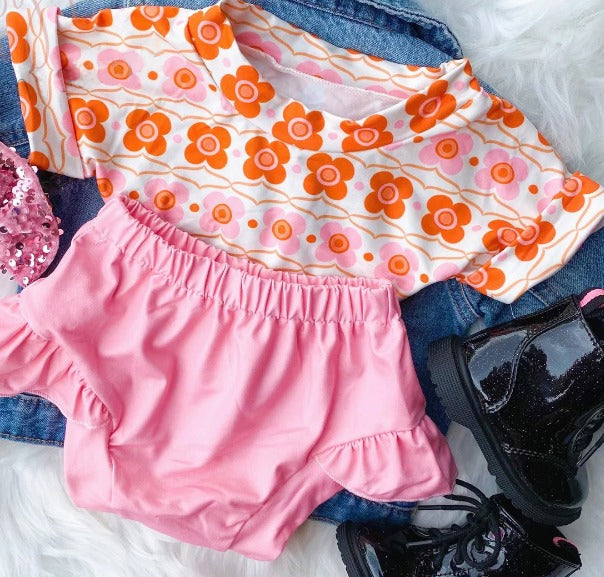 GBO0310 preorder flowers shorts blummer girl outfit 202402