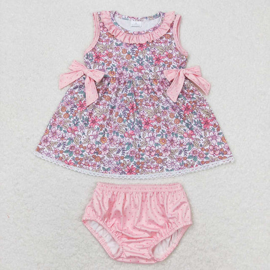 GBO0313 flowers shorts blummer girl outfit 202404 RTS