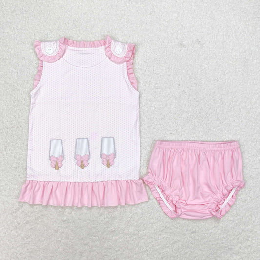 GBO0329组合 embroidery flower pop ice shorts girl summer outfit 202406 RTS