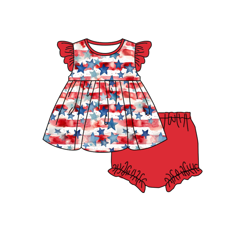 GBO0361 flower 4th of July bummies girl outfit 202403 preorder