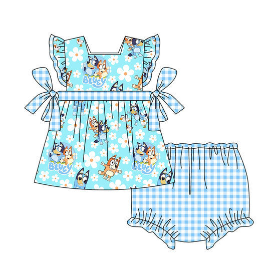 GBO0376 preorder blues cartoon shorts summer girl outfit 202403