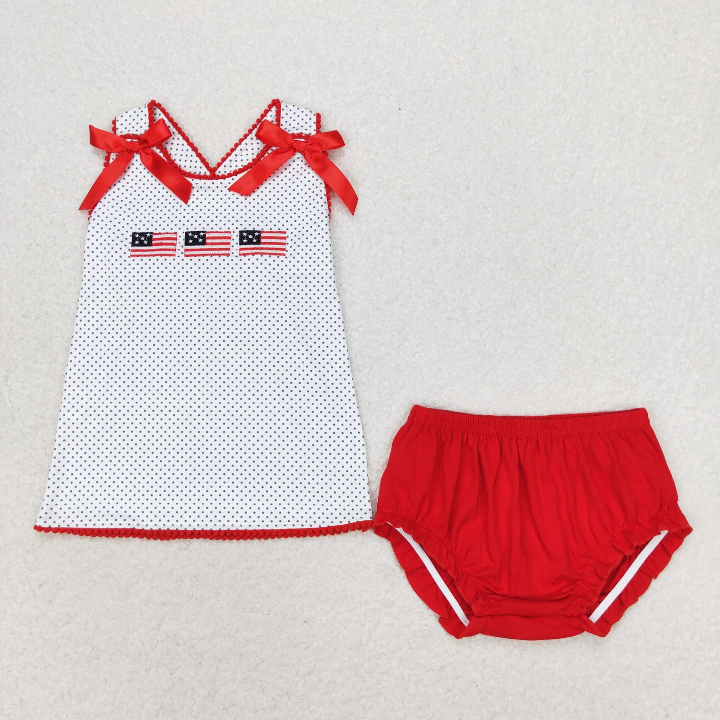 GBO0396 embroidery 4th july girl shorts girl bummies outfit 202406 RTS