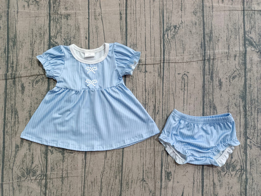 GBO0486 embroidery bow blue girl  bummies outfit 202602 preorder