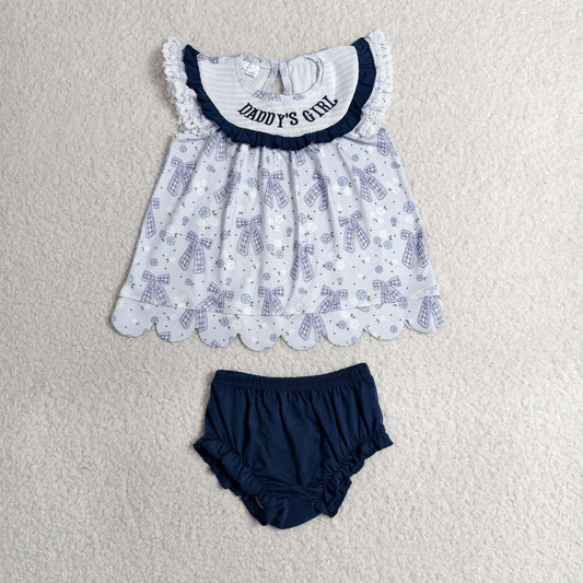 GLD1626 Scallop bow flower girl Bummie  202607  RTS