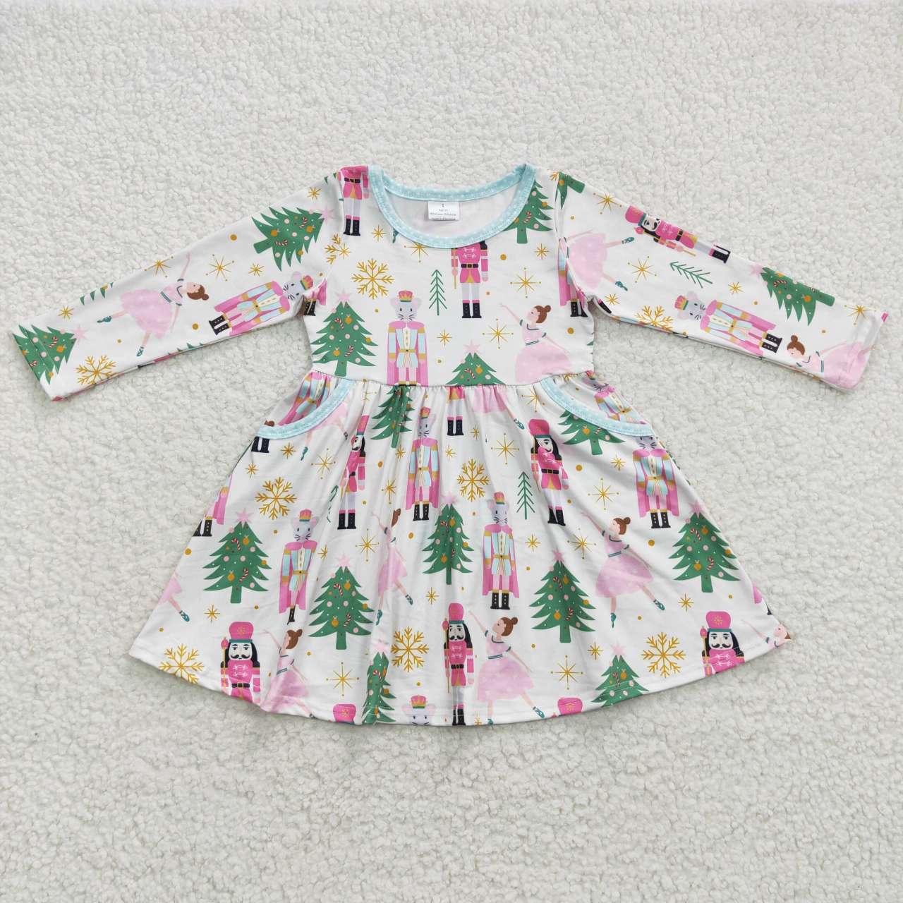 GLD0245 long sleeve Christmas tree girl dress 20230722 RTS