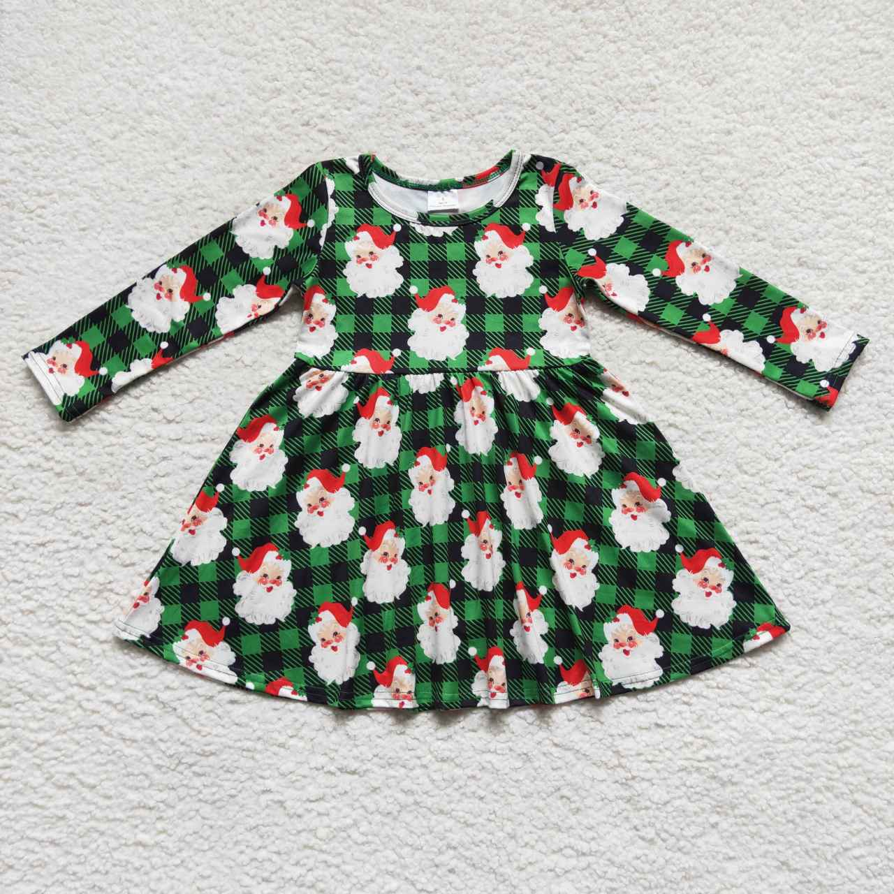 GLD0262 Christmas santa girl long sleeve girl dress 20230925 RTS