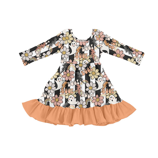 GLD0285 flower long sleeves western girl dress preorder 20230630