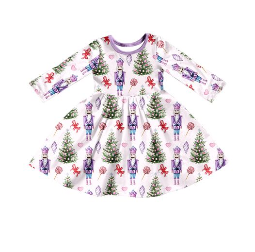 GLD0303 long sleeve Christmas girl dress preorder 20230707