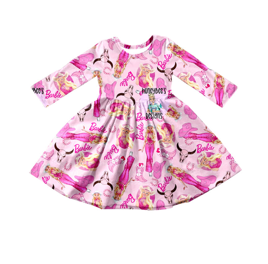 GLD0333 short sleeve barbie pink girl dress preorder 20230726