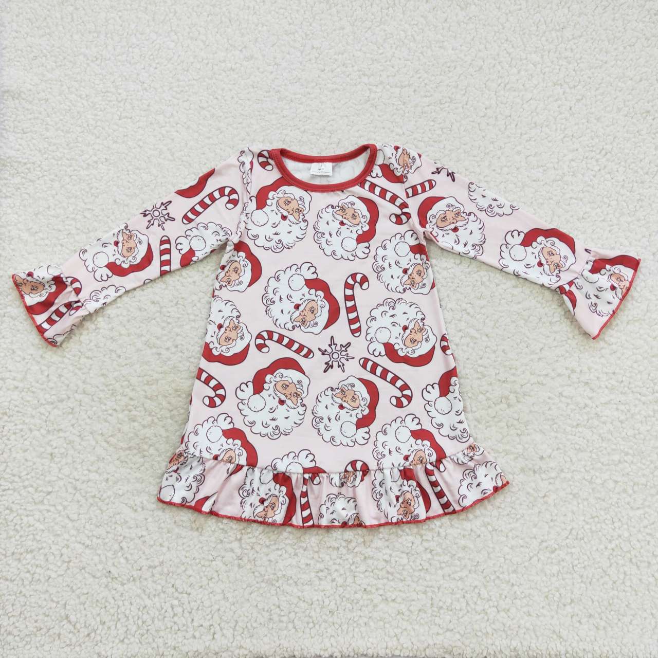 GLD0347 Christmas Santa long sleeve girl dress 20230909 RTS