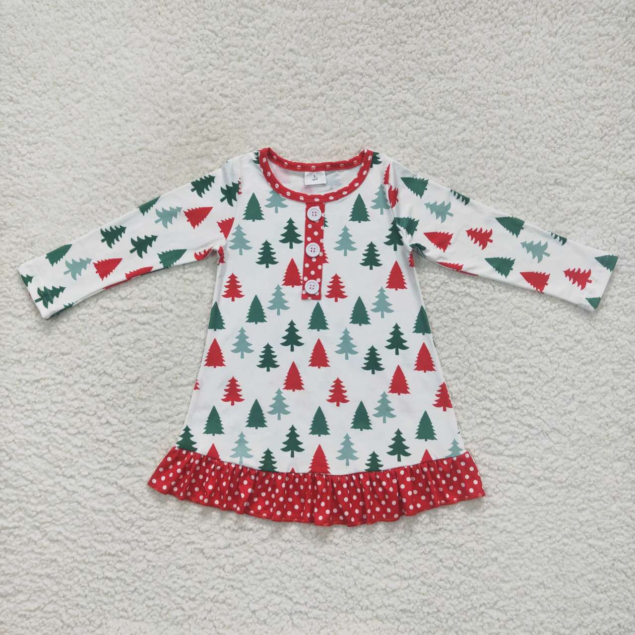 GLD0404 Christmas tree dress long sleeve girl dress 20230926 RTS