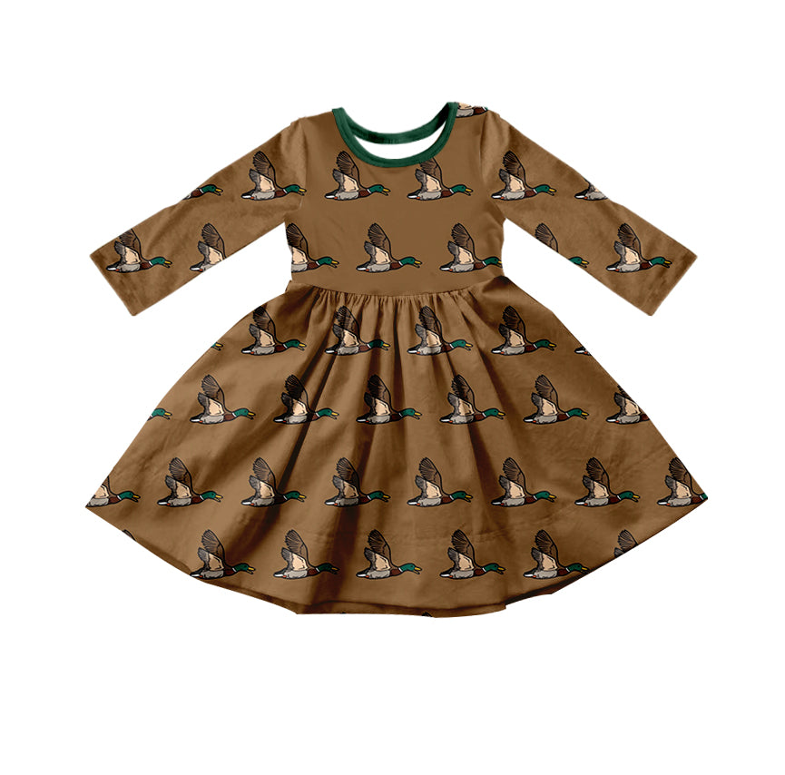 GLD0405 western duck long sleeve girl dress 202301030 RTS