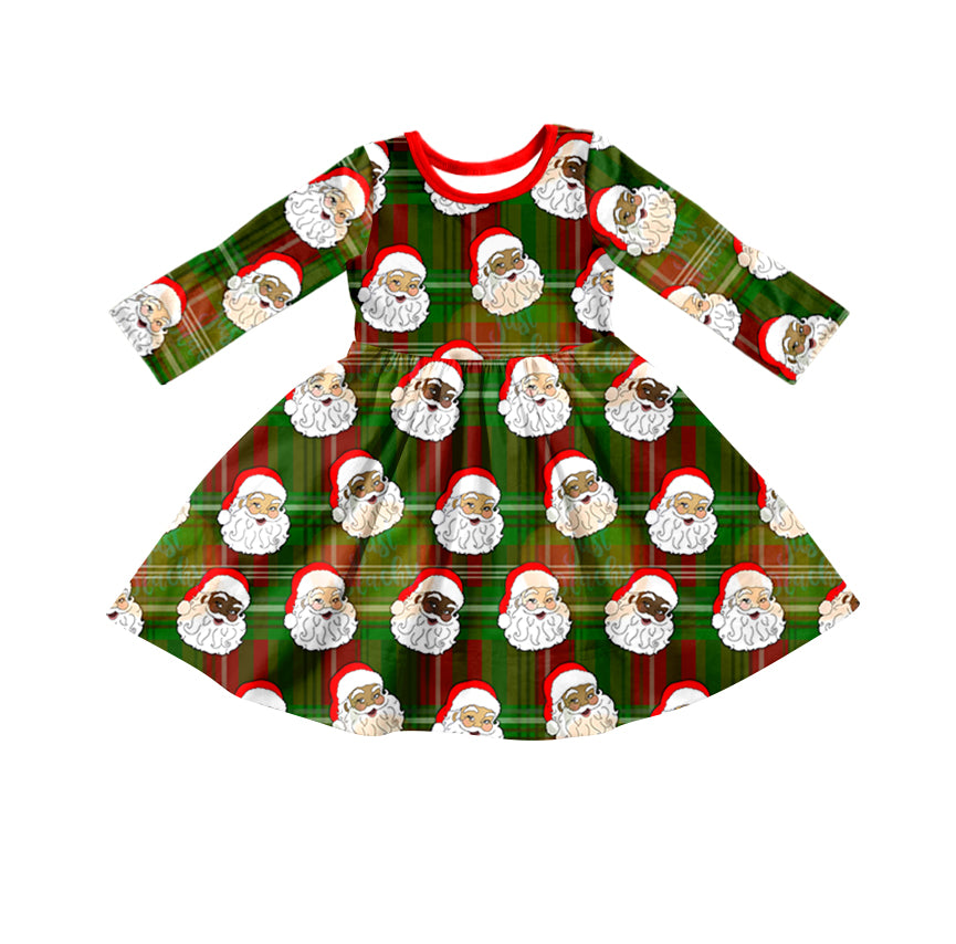 GLD0410 Christmas Santa long sleeve girl dress 20230906 preorder