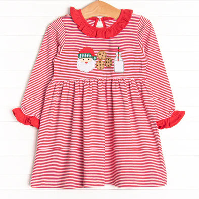 GLD0411 Christmas Santa dress long sleeve girl dress 20231024 RTS