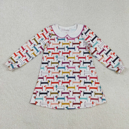 GLD0471 dog long sleeve girl dress 202508 RTS