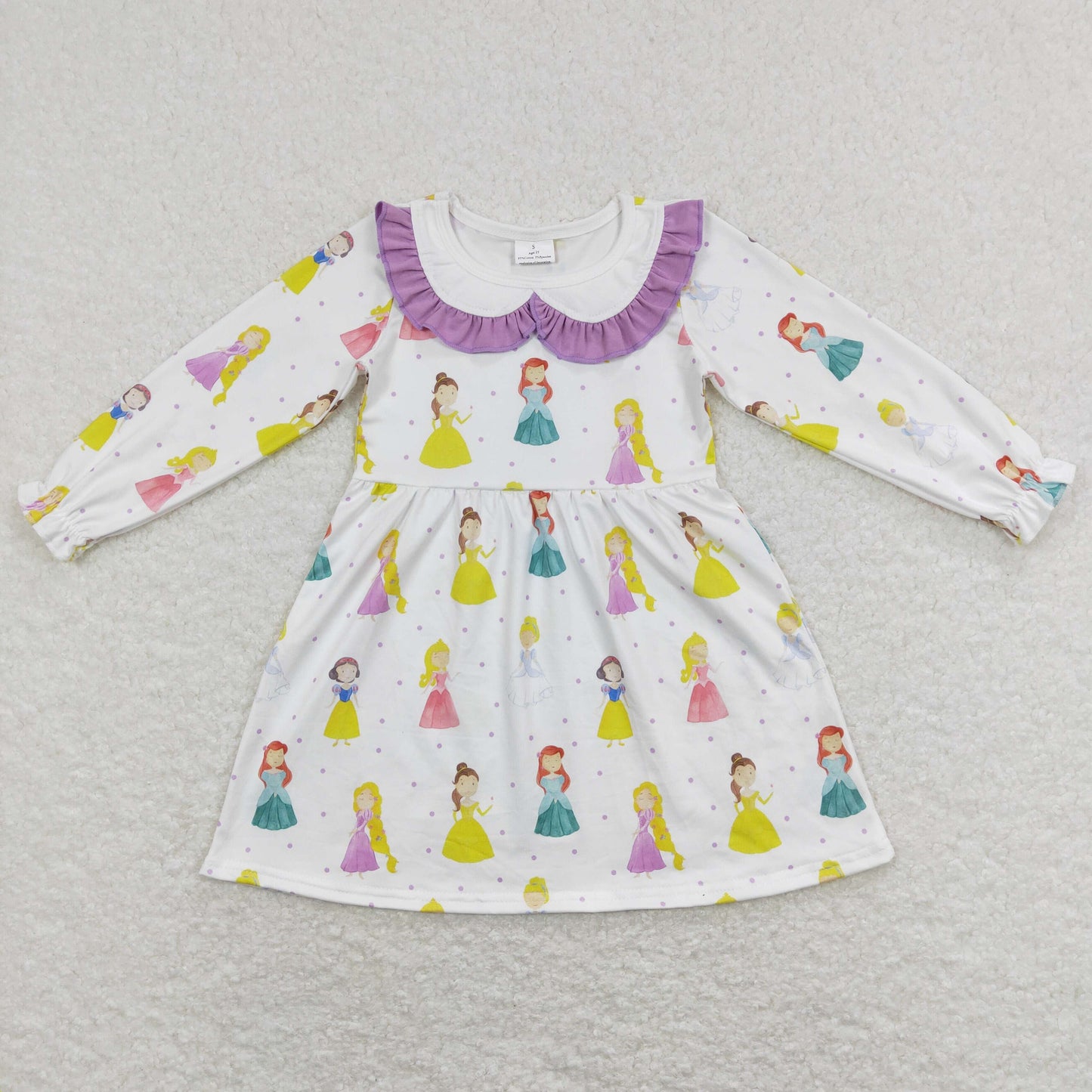 GLD0478 cartoon princess short sleeve girl dress 20231204 RTS