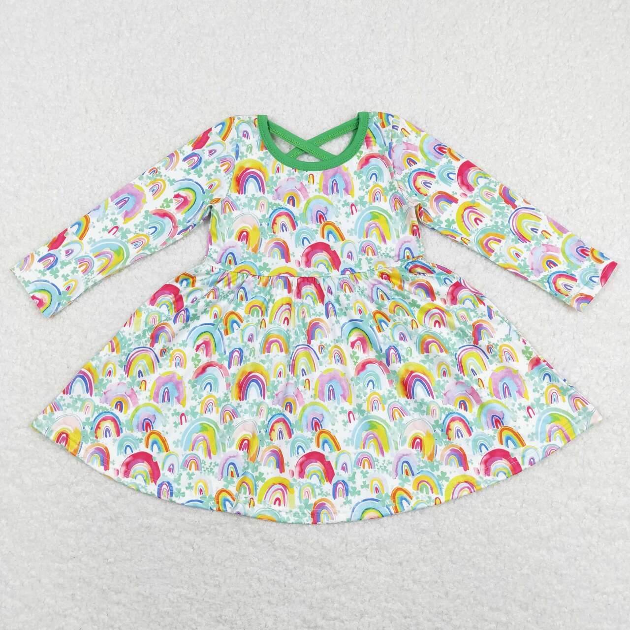 GLD0495 western rainbow girl dress 202401 RTS