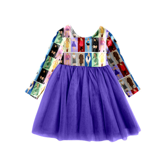 GLD0513 Taylor swift girl  short sleeves girl dress preorder 202404