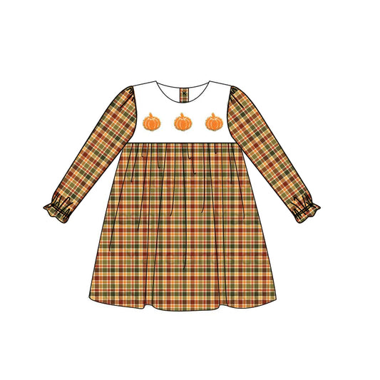 GLD0517 Halloween pumpkin girl dress preorder 202405