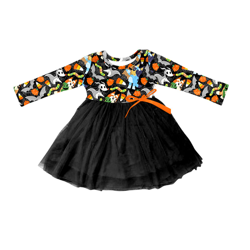 GLD0542 gauze Halloween animals girl dress preorder 202406