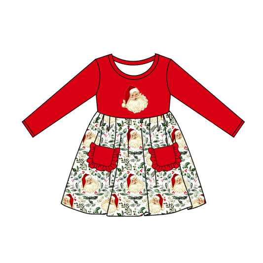 GLD0547 Christmas santa girl dress preorder 202406