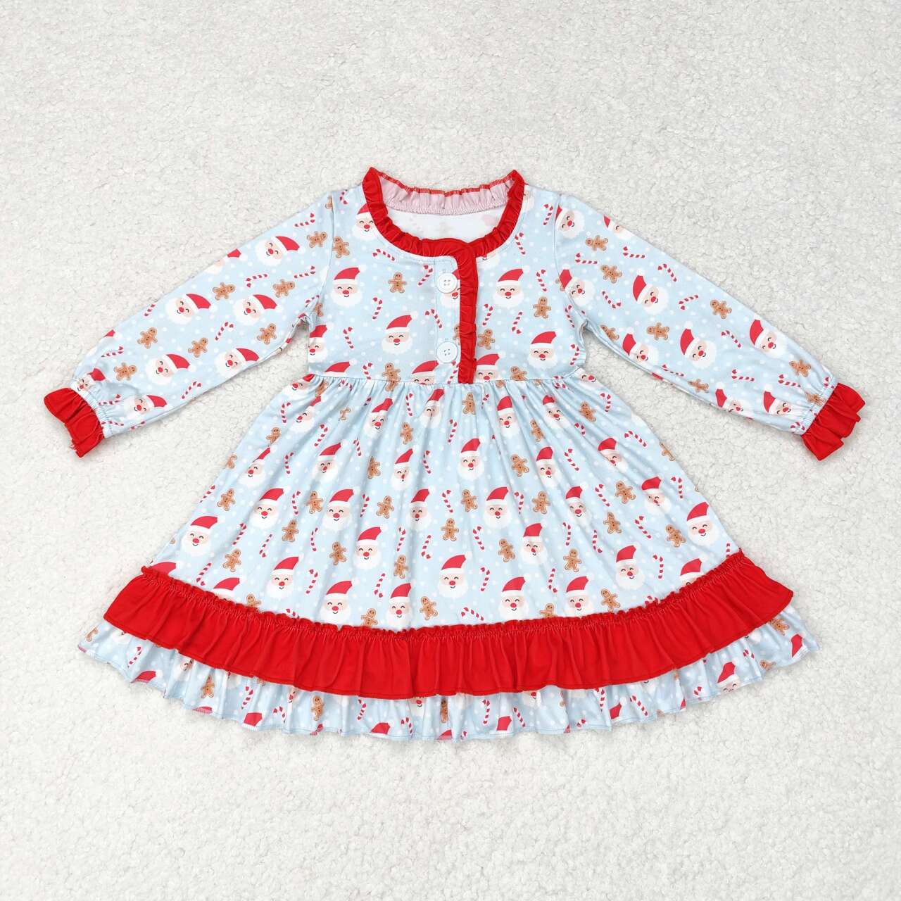 GLD0556 Christmas cane girl dress 202407 RTS