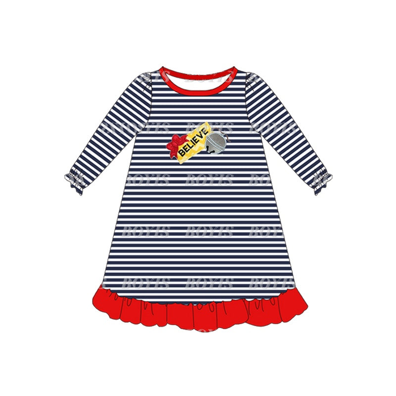 GLD0557 Christmas believe girl dress preorder 202405