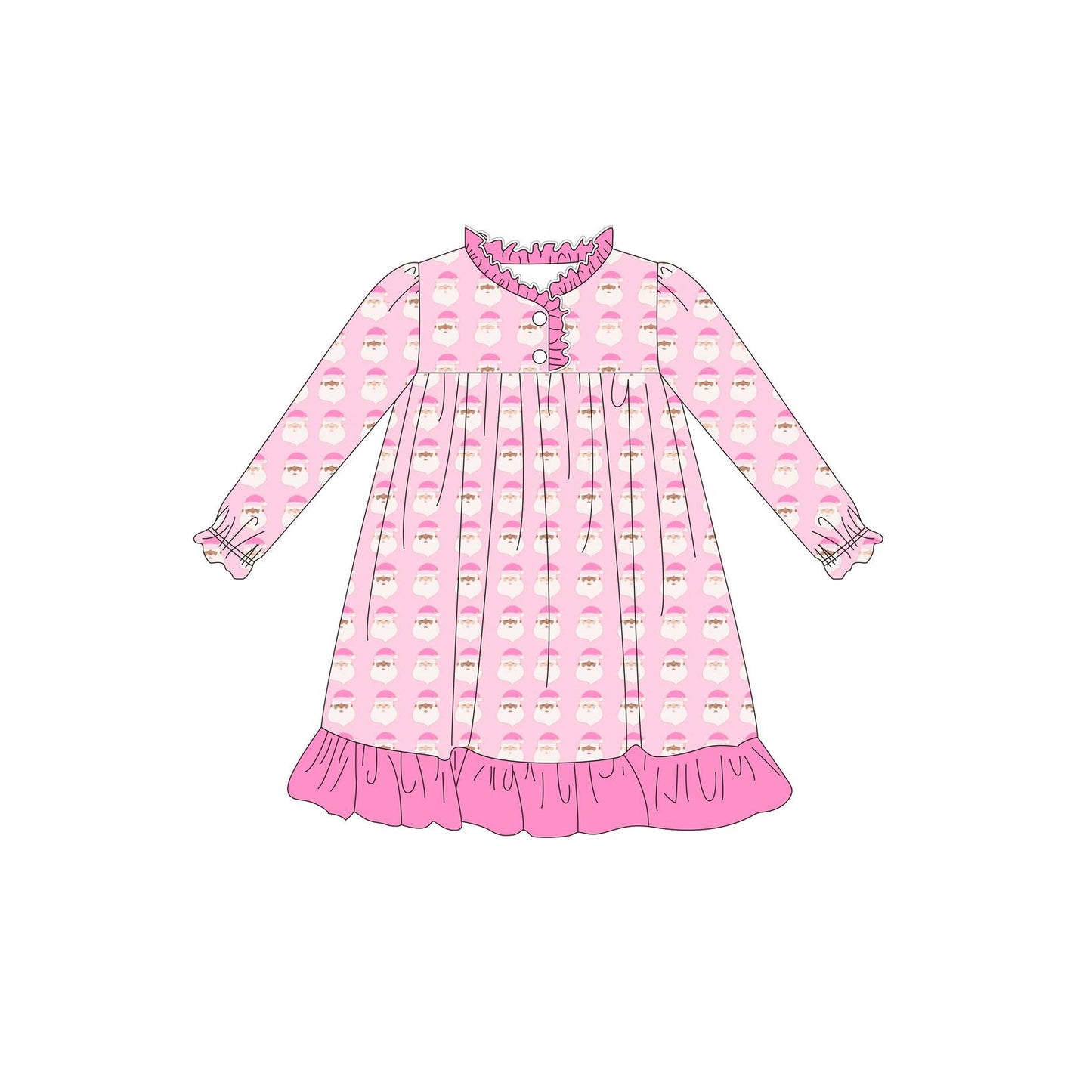 GLD0558 Christmas  girl dress preorder 202405