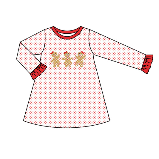 GLD0570  Christmas gingerbread dress preorder 202405