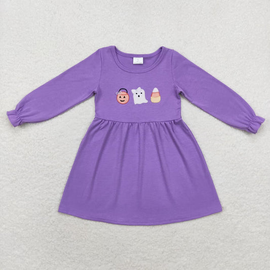 GLD0575 Embroidery Halloween dress 202407 RTS