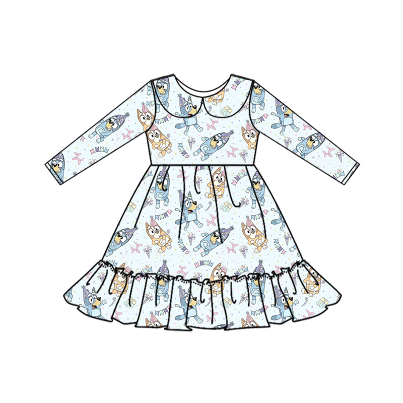 GLD0580 bluey dog girl dress preorder 202406 RTS