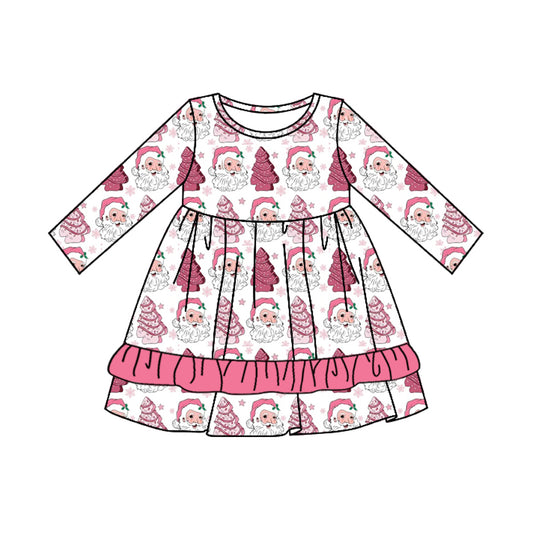 Christmas santa sibling GLD0669 girl dress 202407 preorder