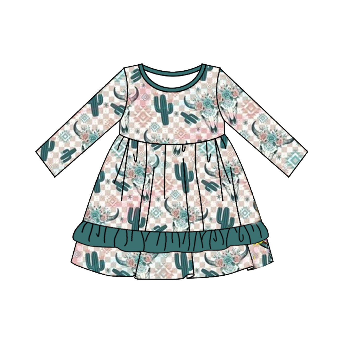 cow GLD0700 girl dress preorder 202407