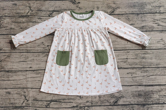 GLD0717 duck sibling preorder girl  dress long sleeve  202409