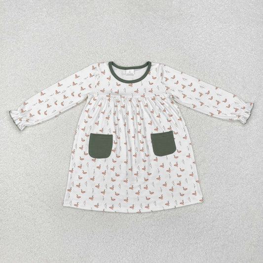 GLD0717 duck sibling girl  dress long sleeve  202410 RTS