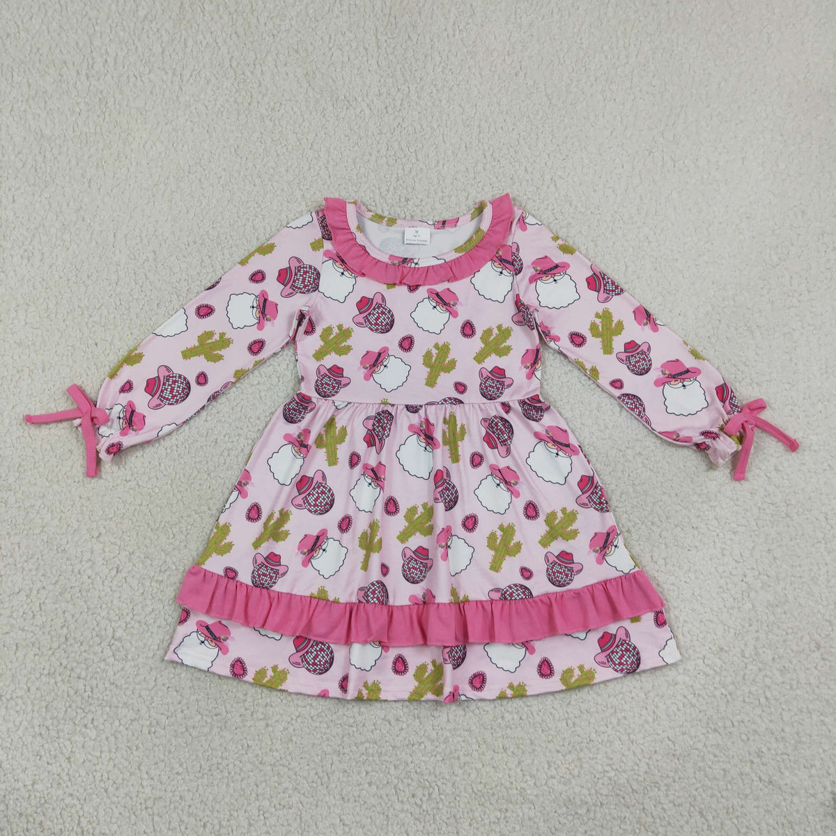 NO MOQ RTS GLD0753 Pumpkin western sibling girl dress
