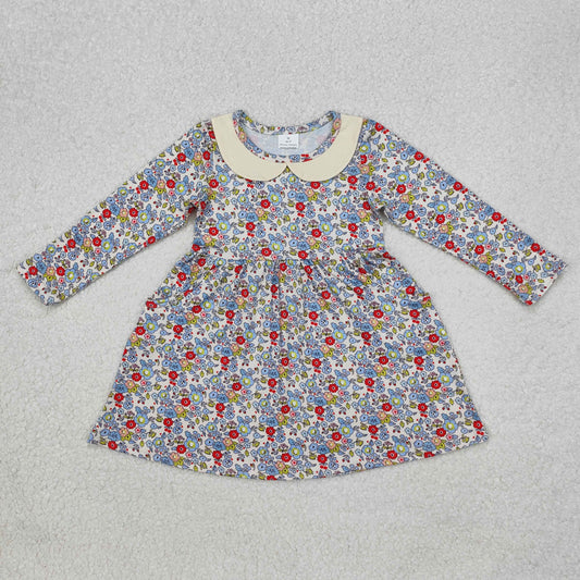 GLD0811  flowers  sibling girl dress preorder 202412 RTS